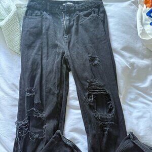 Pacsun blacked ripped jeans